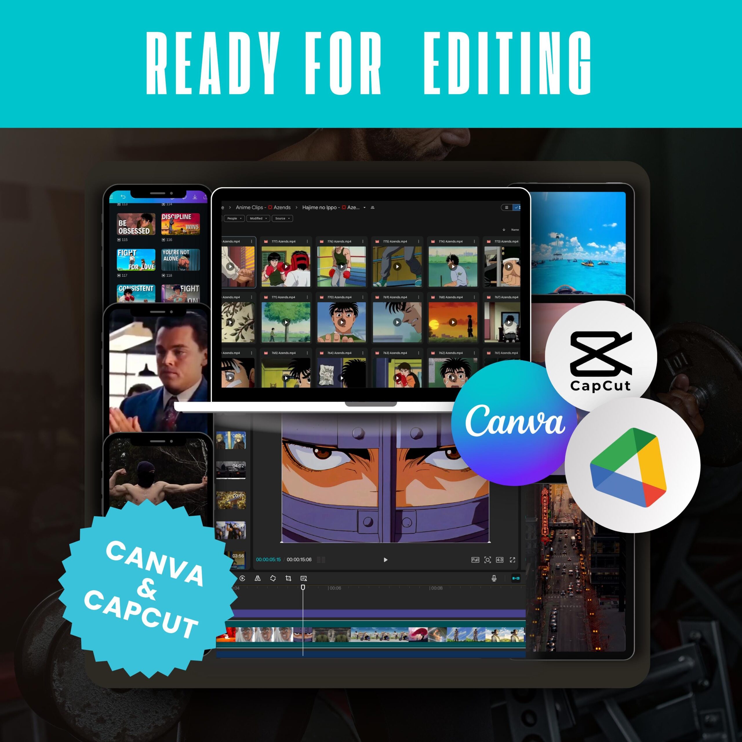 Men’s Fitness Reels: 600+ Bundle, MRR Gym Video Clips, Faceless Workout Edits, TikTok, Instagram, Social Media Content, Digital Download - Image 2