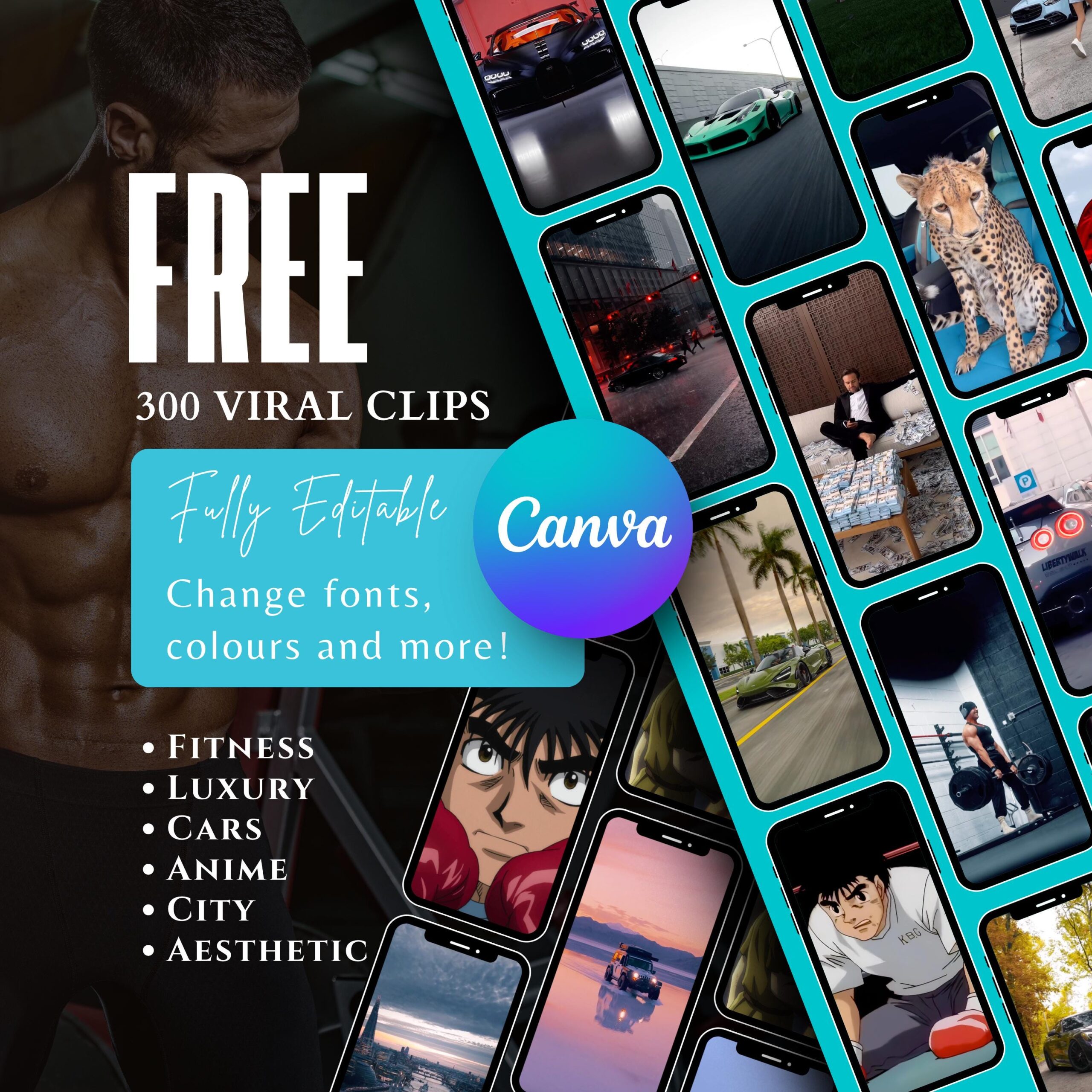 Men’s Fitness Reels: 600+ Bundle, MRR Gym Video Clips, Faceless Workout Edits, TikTok, Instagram, Social Media Content, Digital Download - Image 8