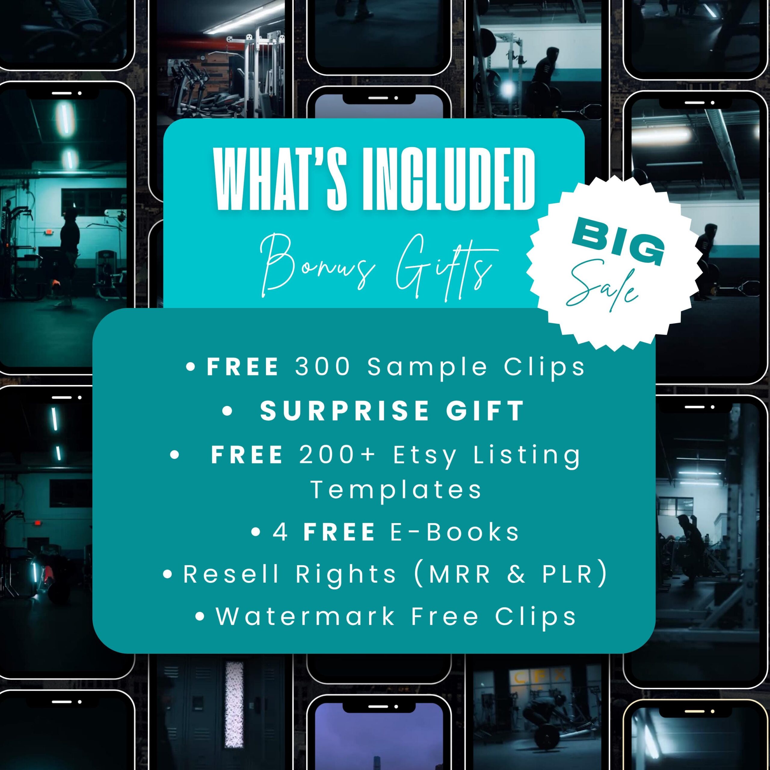 Men’s Fitness Reels: 600+ Bundle, MRR Gym Video Clips, Faceless Workout Edits, TikTok, Instagram, Social Media Content, Digital Download - Image 9