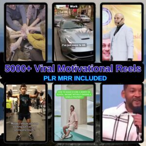 5000+ Motivational Reels PLR MRR for Instagram TikTok Faceless Videos