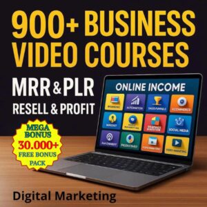 900+ Video Courses | PLR Digital Products Bundle | MRR Resell Rights | Business & Marketing Content | Instant Download