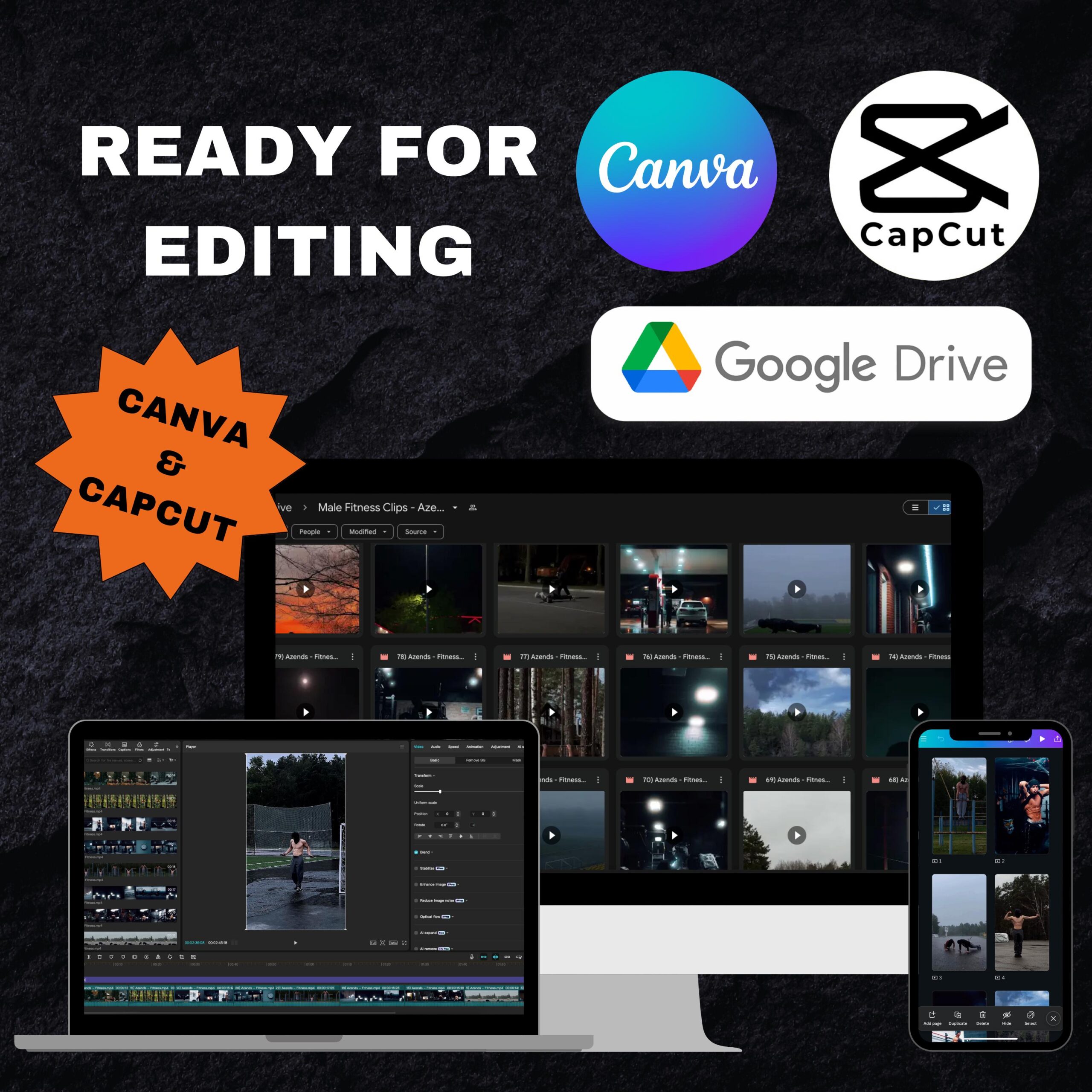 Male Fitness Reels: 660+ Bundle with Master Resell Rights | Gym Workout Motivation Videos for TikTok Reels Shorts | Digital Download Pack - Image 5