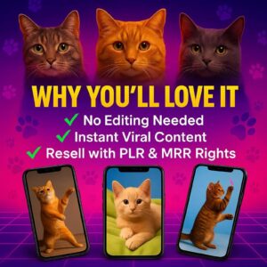Funny Cat Videos Bundle: Viral Reels for TikTok, Instagram, Shorts (MP4 Digital Download)