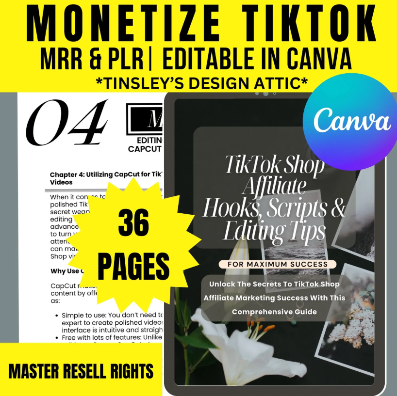 TikTok Shop Affiliate Hooks and Scripts | Monetize TikTok | MRR & PLR | 2026