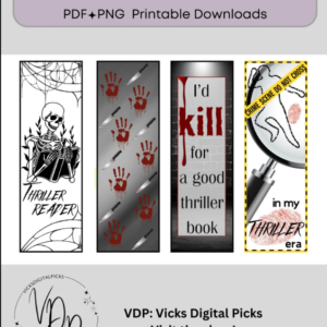 Thriller, Psychological Thriller Bookmark