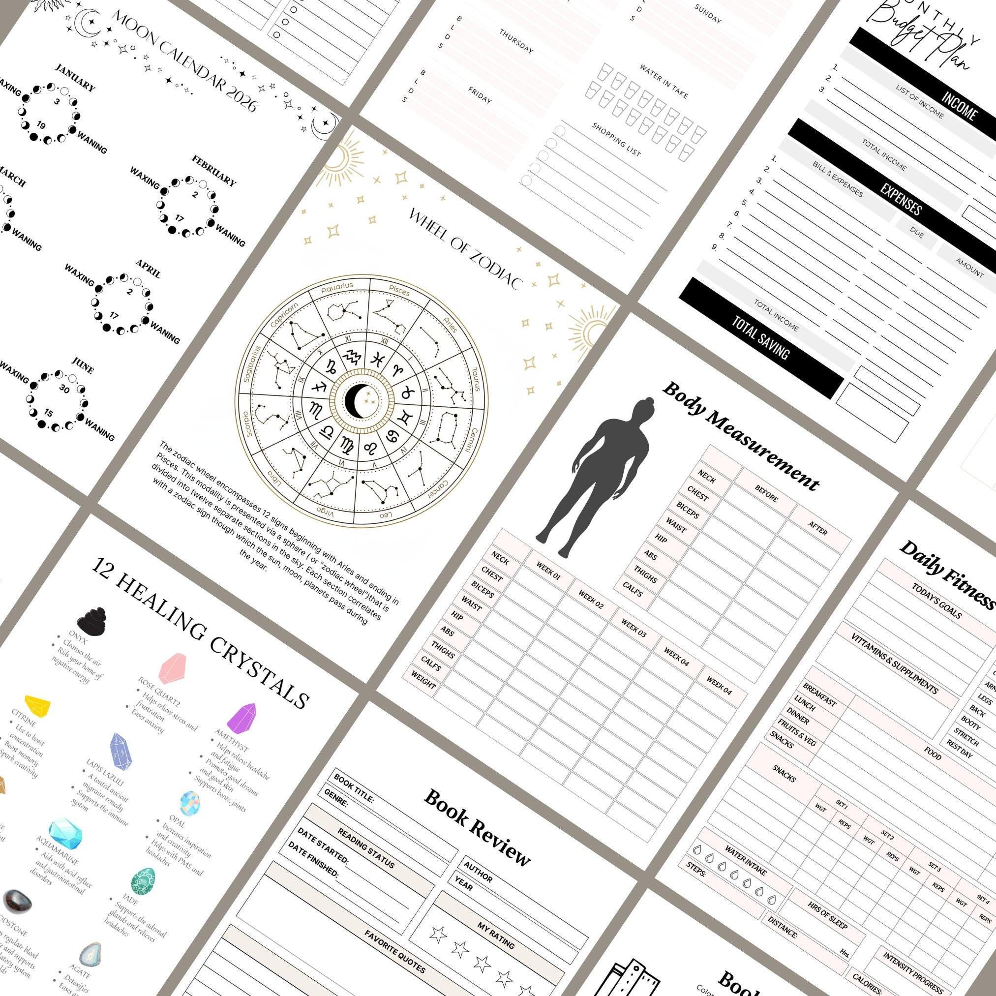10,500 Canva Planner Templates | 2026-2027 Editable Planners, Journals, Trackers & Calendars | PLR Master Resell Rights Bundle - Image 3