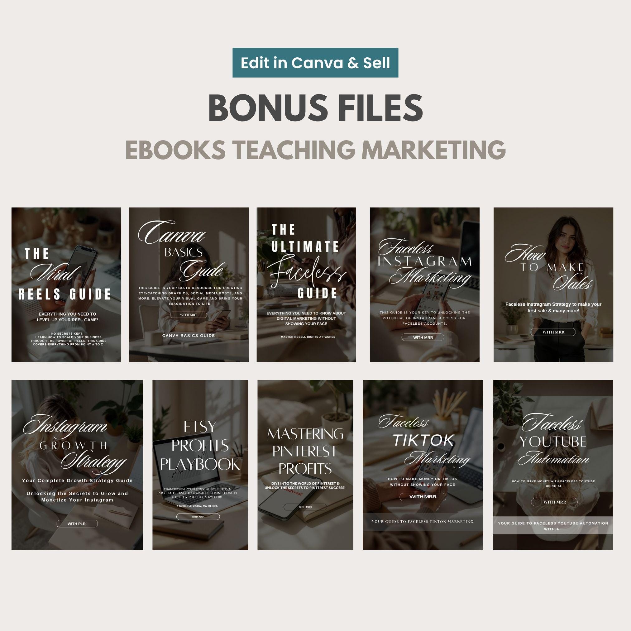 10,500 Canva Planner Templates | 2026-2027 Editable Planners, Journals, Trackers & Calendars | PLR Master Resell Rights Bundle - Image 9