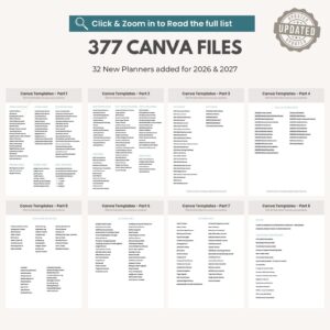 10,500 Canva Planner Templates | 2026-2027 Editable Planners, Journals, Trackers & Calendars | PLR Master Resell Rights Bundle