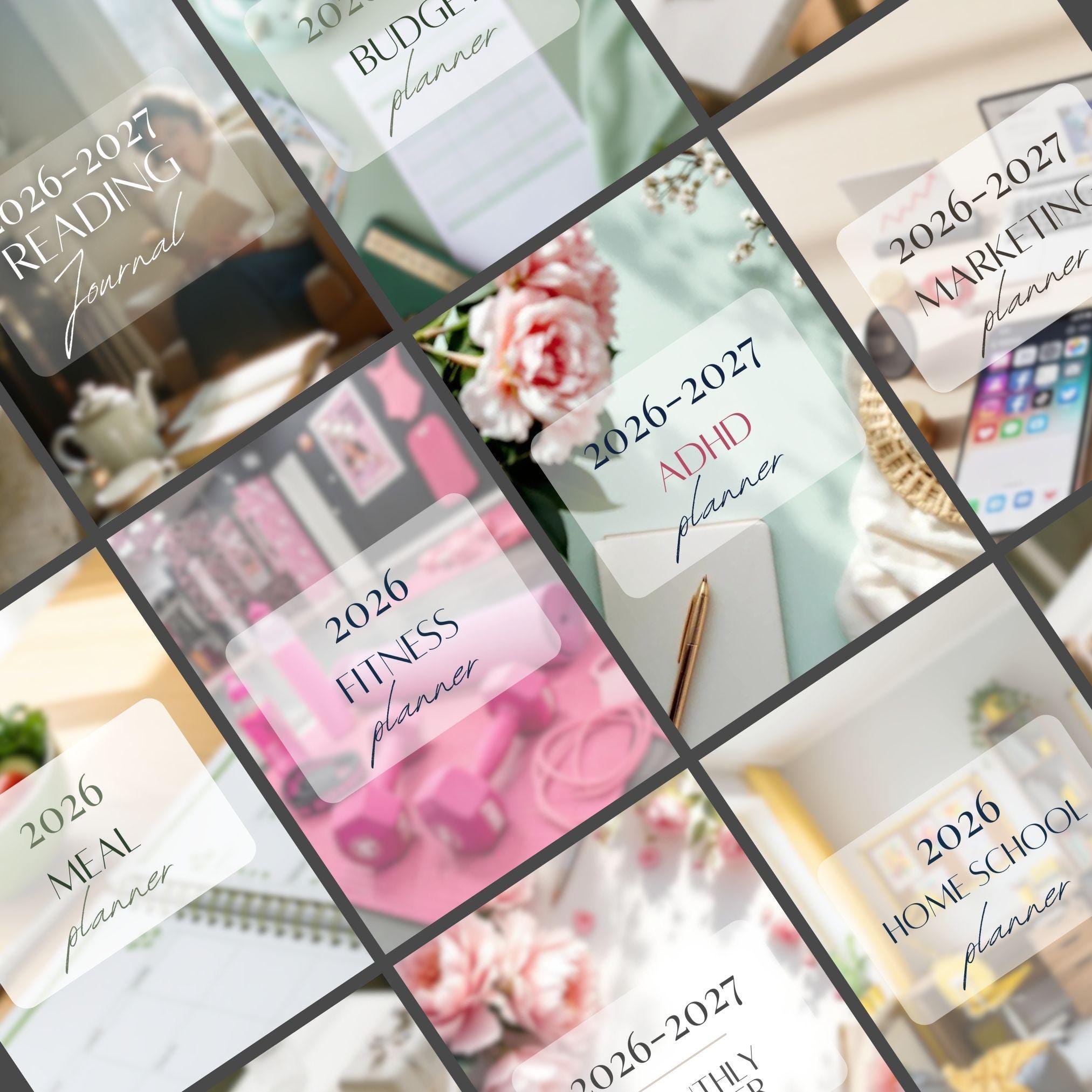 10,500 Canva Planner Templates | 2026-2027 Editable Planners, Journals, Trackers & Calendars | PLR Master Resell Rights Bundle - Image 11