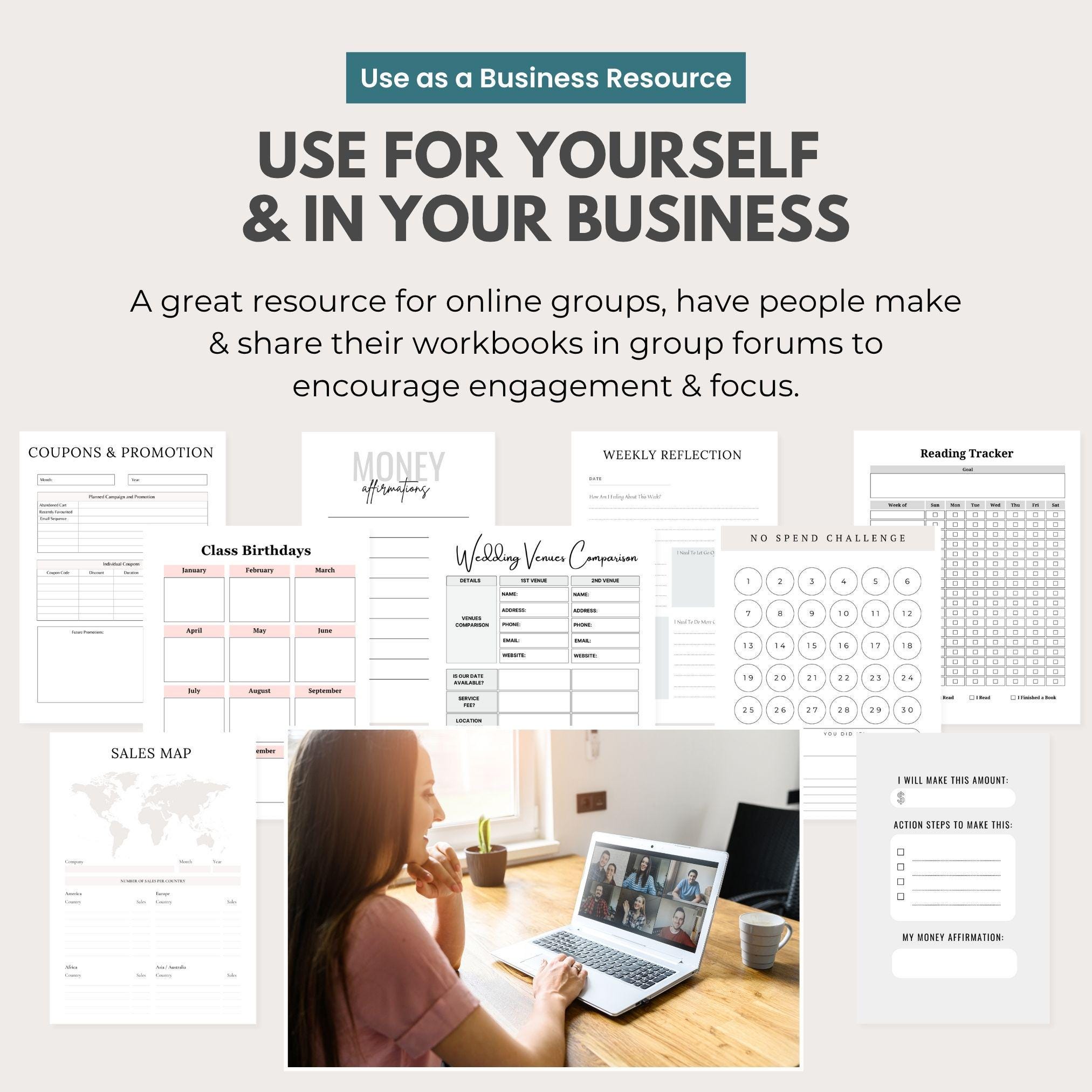 10,500 Canva Planner Templates | 2026-2027 Editable Planners, Journals, Trackers & Calendars | PLR Master Resell Rights Bundle - Image 12