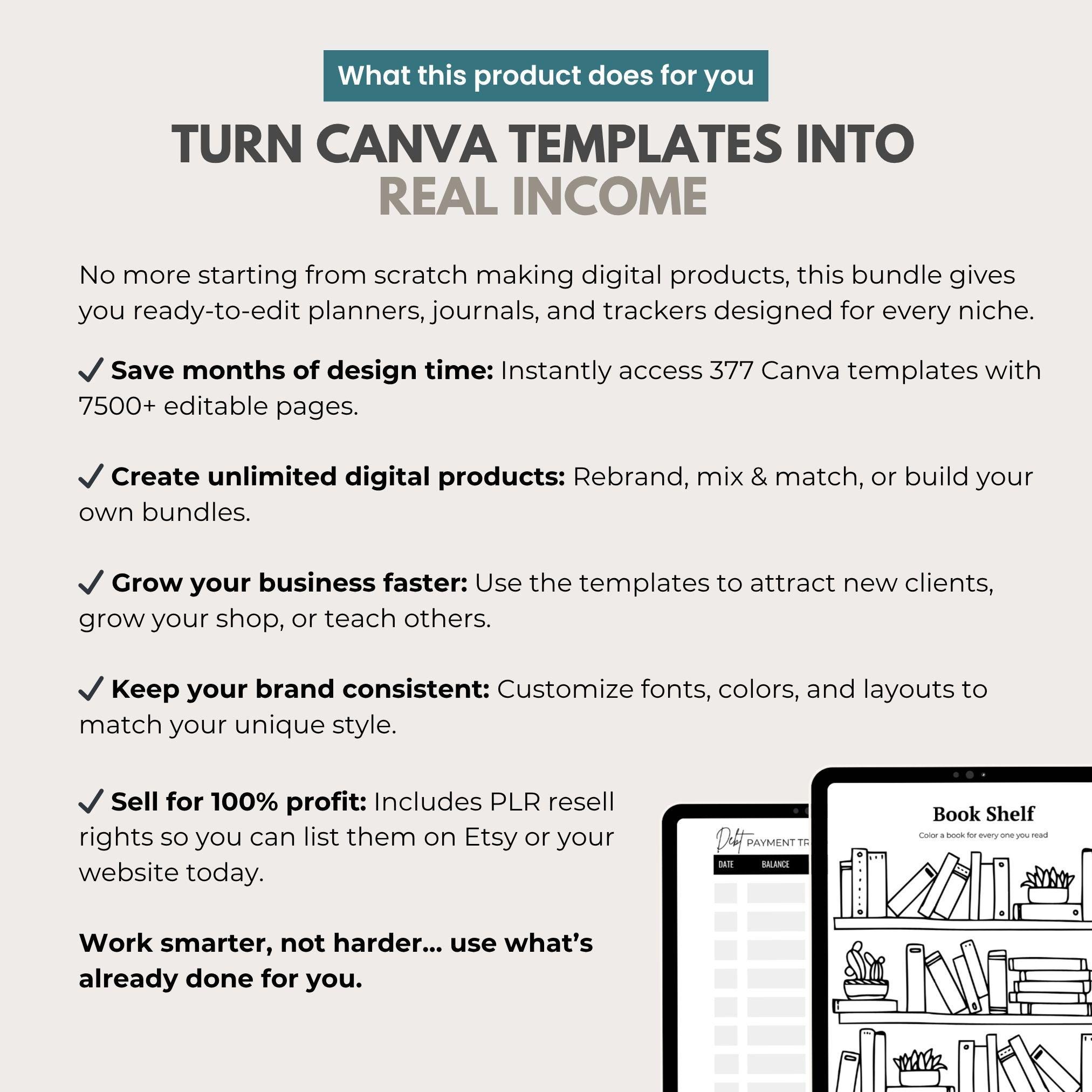 10,500 Canva Planner Templates | 2026-2027 Editable Planners, Journals, Trackers & Calendars | PLR Master Resell Rights Bundle - Image 16