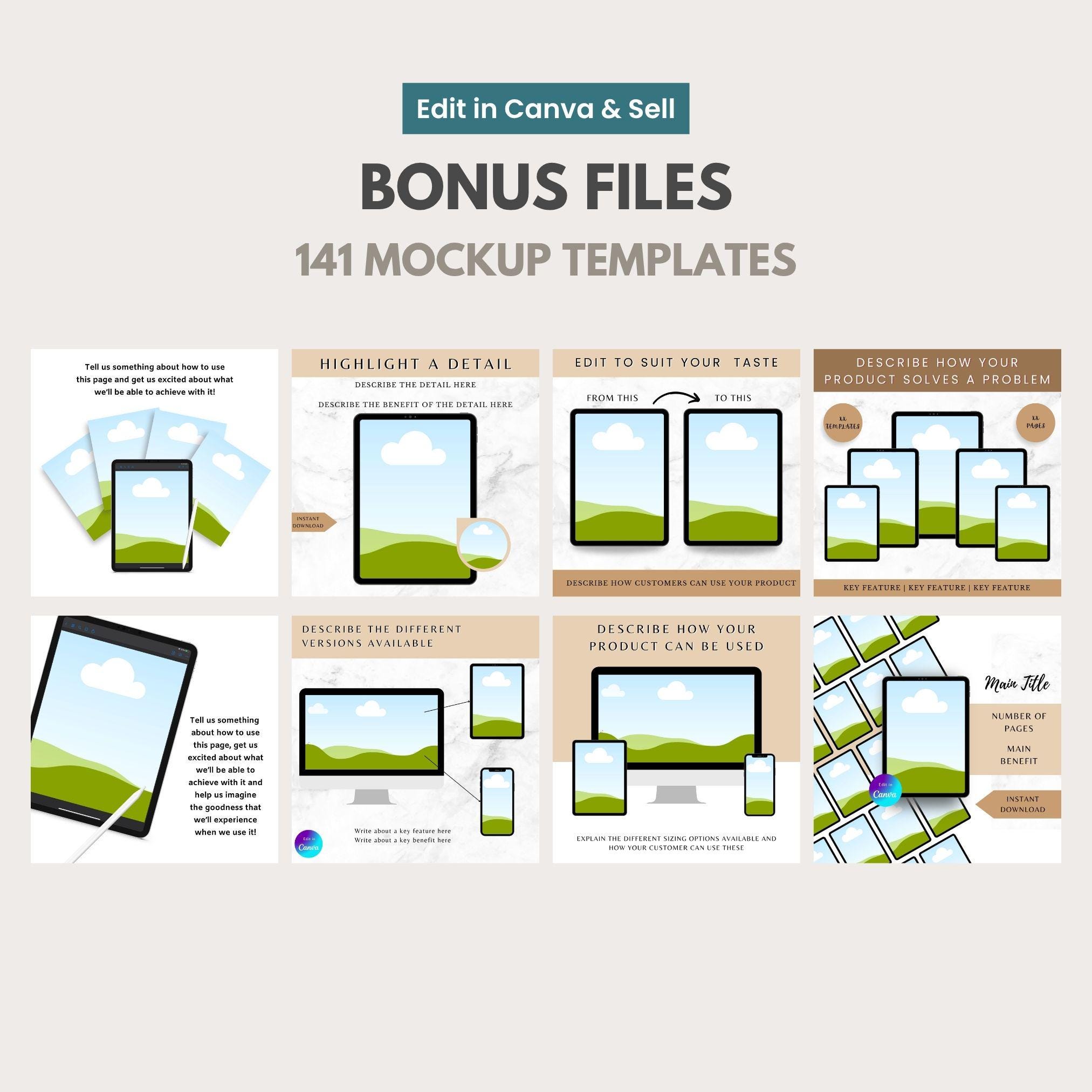 10,500 Canva Planner Templates | 2026-2027 Editable Planners, Journals, Trackers & Calendars | PLR Master Resell Rights Bundle - Image 21