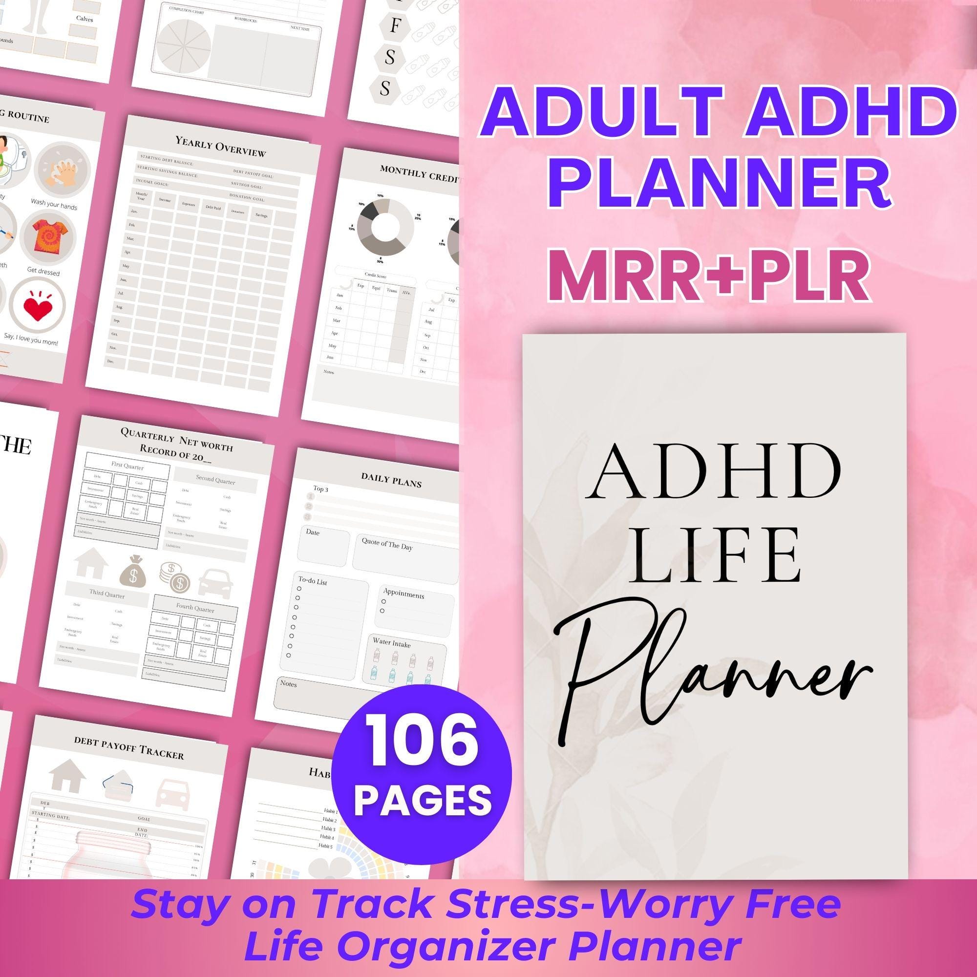 Done For You 2026 2027 Planners Journals Trackers 14500 Pages Editable Canva Designs Printables DIY PLR Products Master Resell Rights MRR - Image 4