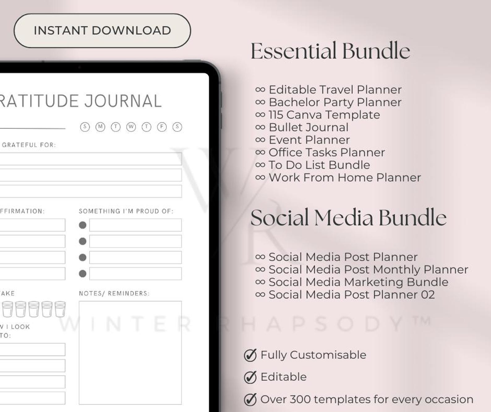 14500+ PLR Canva Templates | 350+ Editable Templates with Master Resell Rights | NEW 2026 Editable & Printable Planners, Journals, Trackers - Image 9
