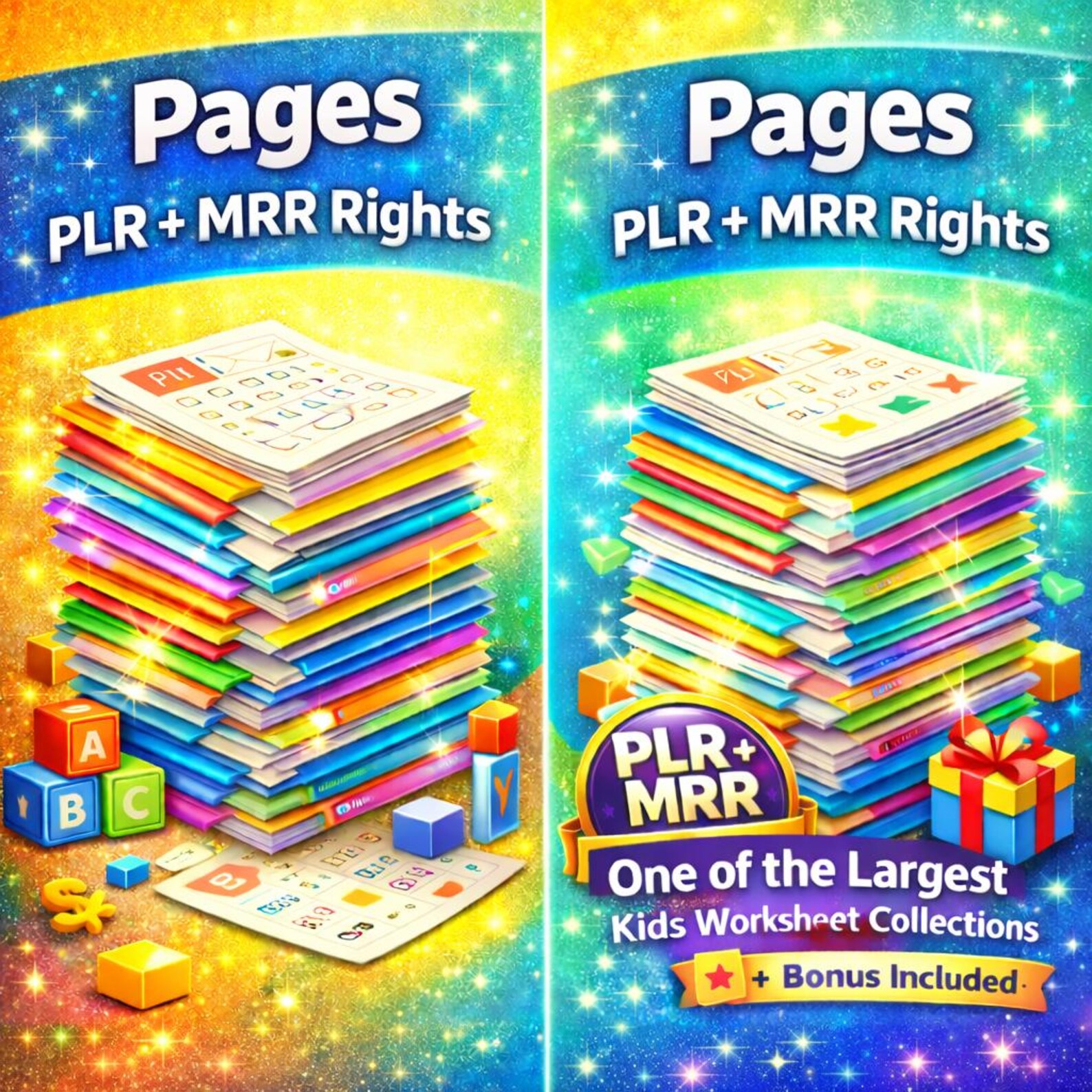 21000+ Kids Worksheets Bundle Homeschool Classroom Printables Mega Library PLR MRR - Image 2