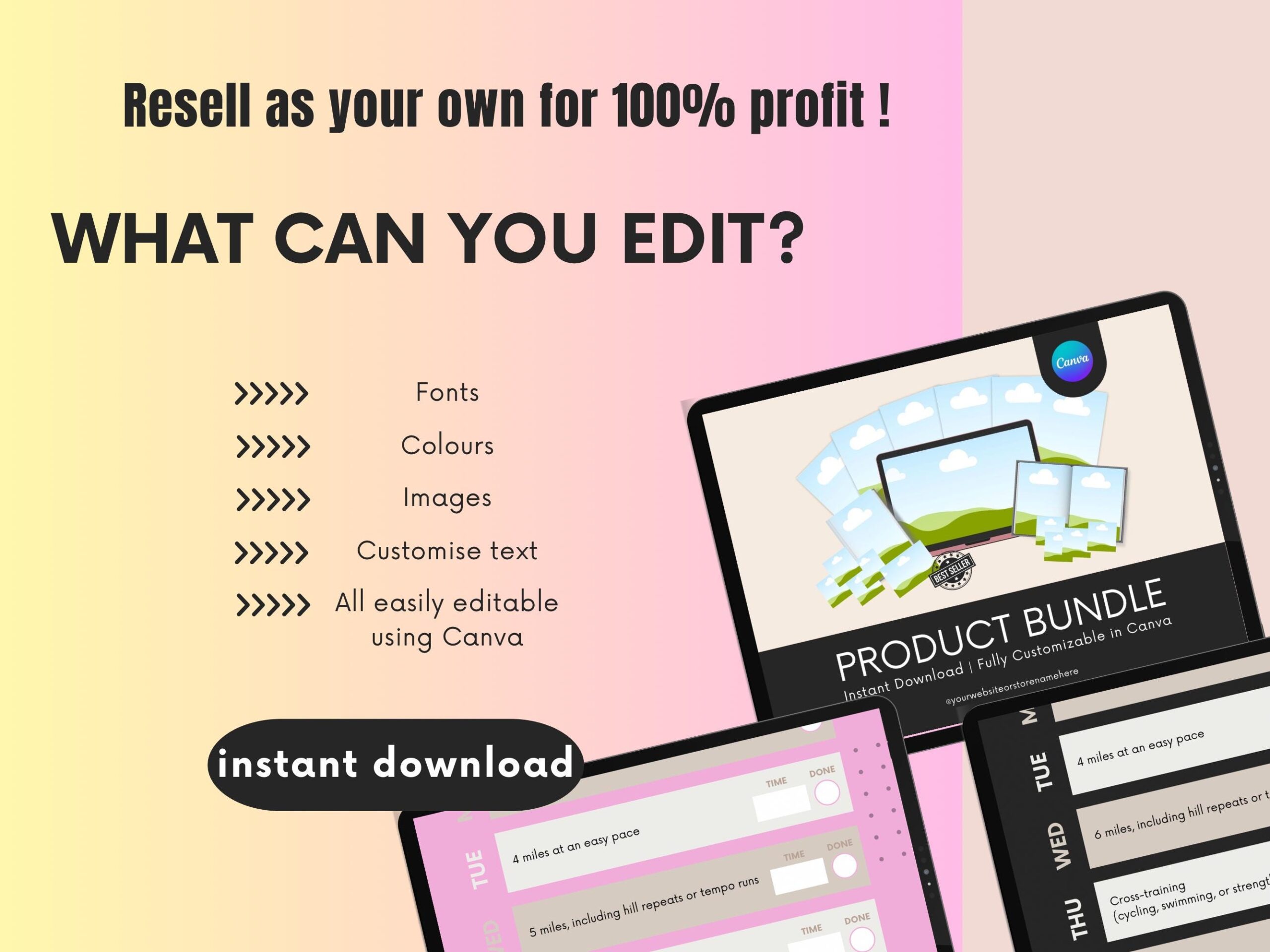 Fitness & Nutrition PLR Bundle – Diet Plans, Workouts, Protein Snacks + MRR Resale Rights Ready for Resale | Digital Download PDF dfy ebook - Image 4