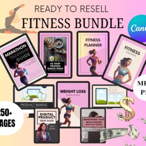 Fitness & Nutrition PLR Bundle – Diet Plans, Workouts, Protein Snacks + MRR Resale Rights Ready for Resale | Digital Download PDF dfy ebook