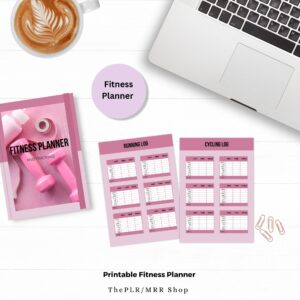 Master Resell Rights PLR Fitness Planner, PLR, MRR, Done for you printable Planner, Fitness Journal, Workout planner, for women, for girls