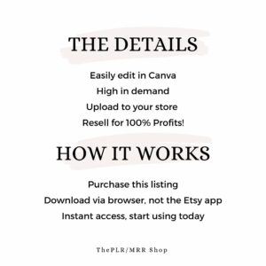 Master Resell Rights PLR Fitness Planner, PLR, MRR, Done for you printable Planner, Fitness Journal, Workout planner, for women, for girls