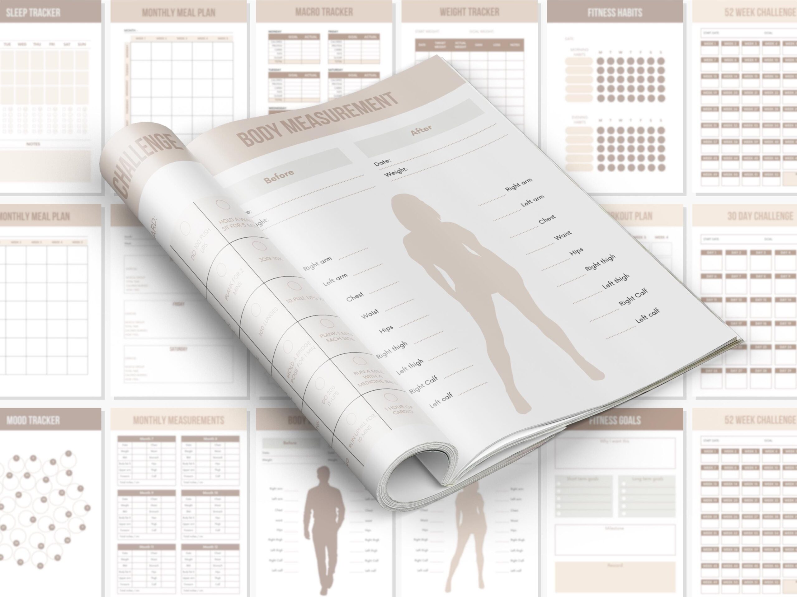 Ultimate Fitness Planner Bundle PLR & MRR – Editable Canva Workout Planner, Meal Planner, Weight Loss Tracker, Gym Log Book for Resell - Image 10