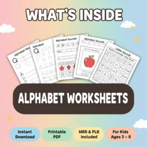 33,500+ Kids Educational Printables Bundle Worksheets, Classroom Activities & Learning Resources | Printable | PLR + MRR