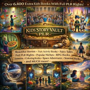 Kids Story Vault – Pro Upgrade | 6,400 Extra Kids Books | Full PLR Rights | One-Time Offer
